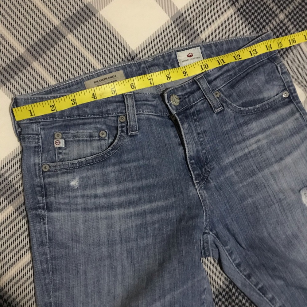 AG Adriano Goldschmied jeans 26r 26 distress STEVIE ANKLE slim straight - Picture 12 of 12